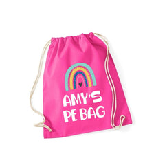 Personalised 100% cotton PE bag with kids name, Back to school, Swimming kit