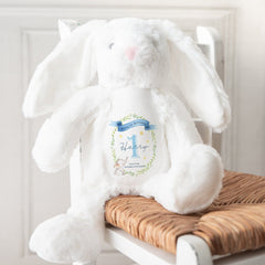 Personalised 1St Birthday Toy With Name, Pink Or Blue, First Birthday Bunny 1St Bday Gift For Girl