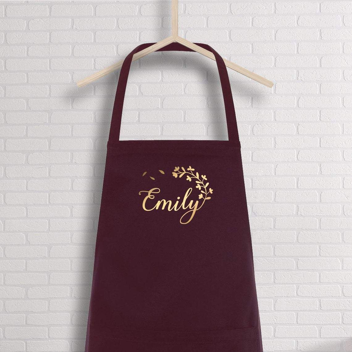 Personalised Apron With Name, Name Kitchen Apron For Women, Bakers Gift