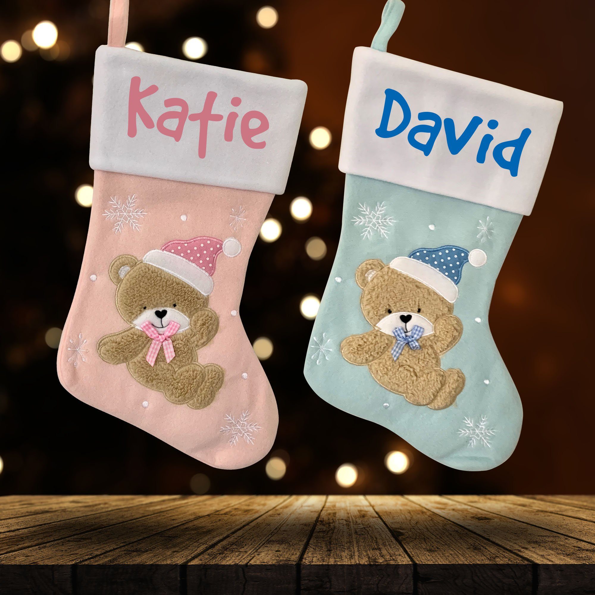 Personalised baby 1st Christmas Stockings, First Xmas Stocking for Christmas decor