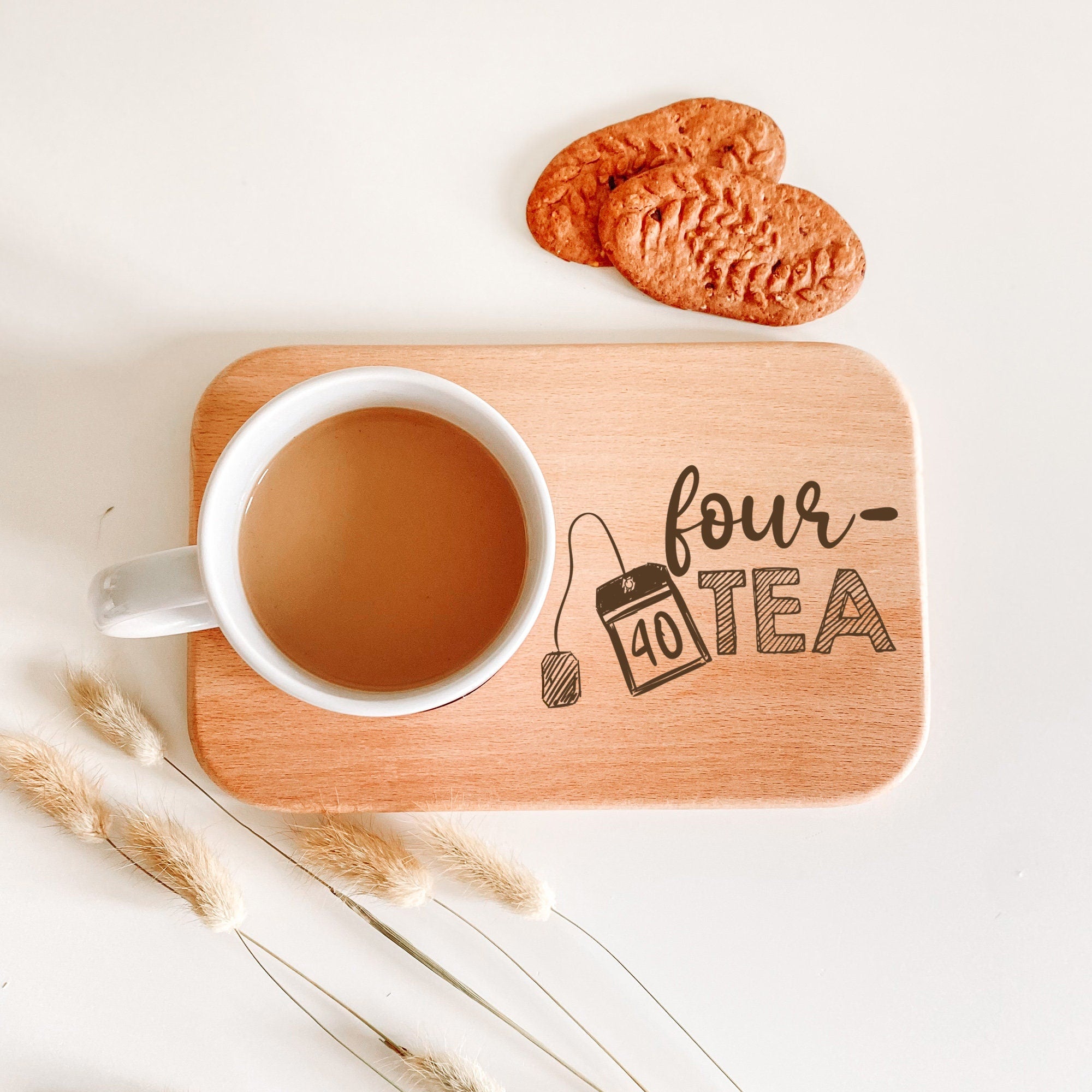 Personalised birthday engraved tea and treats board Funny tea lover birthday gift Gift