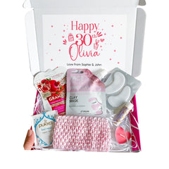 Personalised Birthday Pamper Spa Kit, Relaxation Letterbox Gift for Her, Birthday Hamper Hug in a Box Self-Care Package