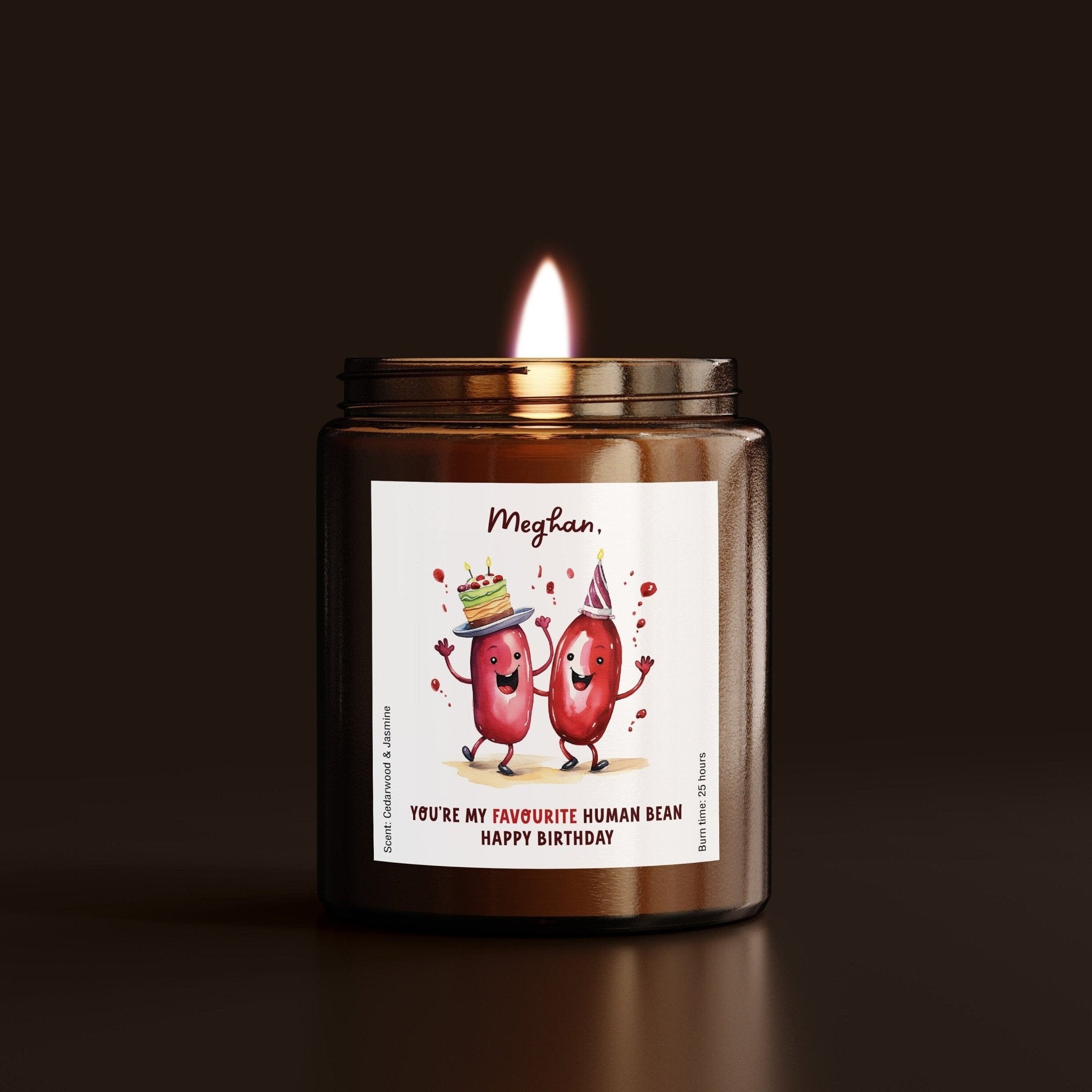 Personalised Birthday Scented Candle Name You Are My Favourite Bean Gift Her Him