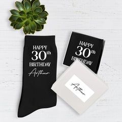 Personalised Birthday Socks With Name And Age, For Men, Birthday Gift For Men Gift For Him