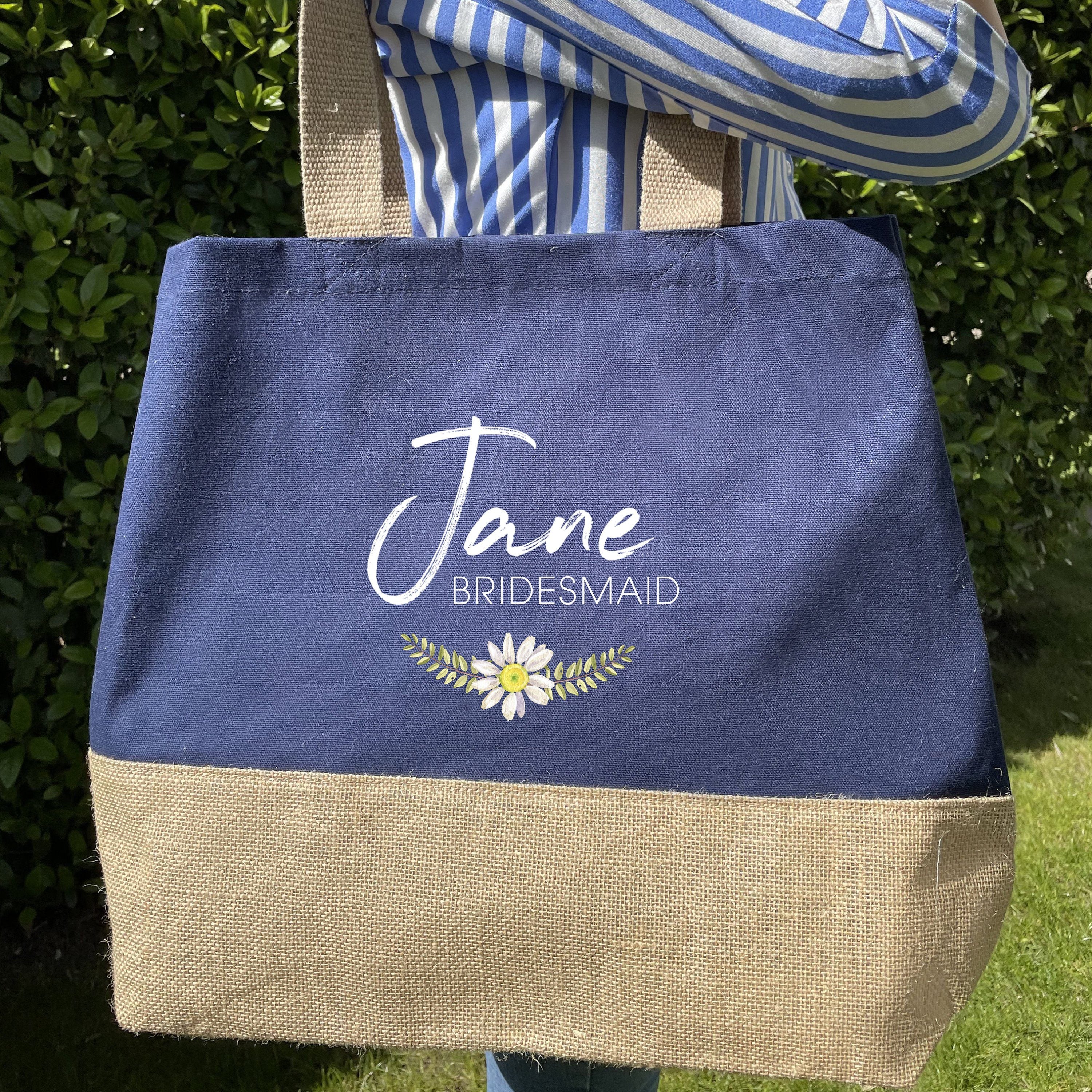 Personalised Bridesmaid Tote, Maid of Honour, Mother of the bride, Mother of the groom gift bags
