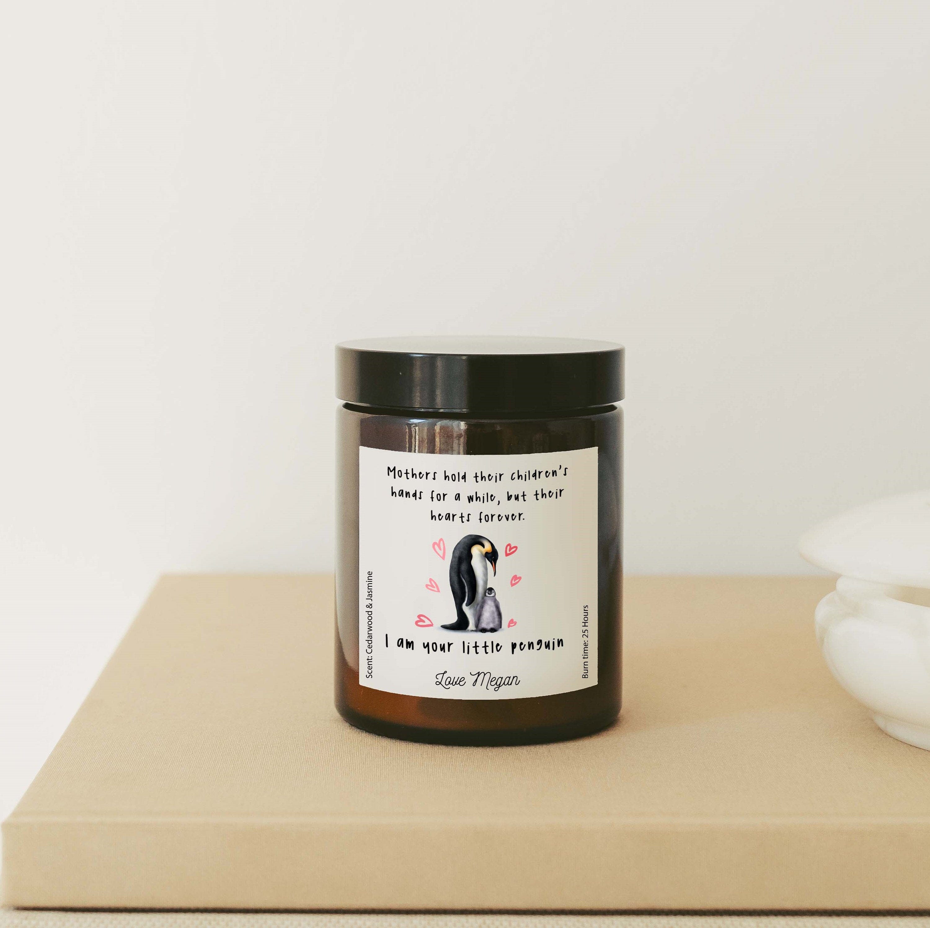 Personalised Candle for Mum, Mother and Daughter or Son, Mother's Day Gift with your note