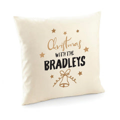 Personalised Christmas Cushion Cover With Last Name, Christmas Home Decor