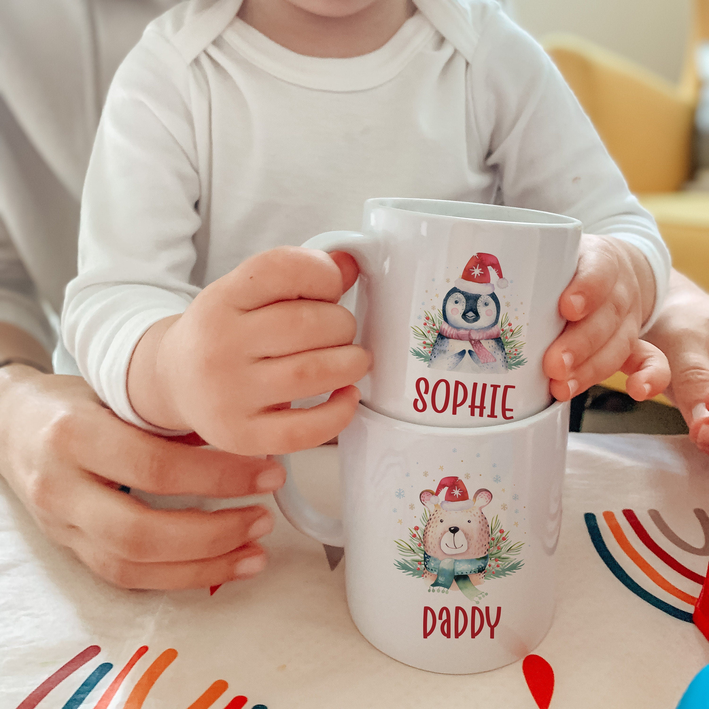 Personalised Christmas Family Matching Mug, Christmas Gift For Mum Dad Son Daughter, Daddy Mummy