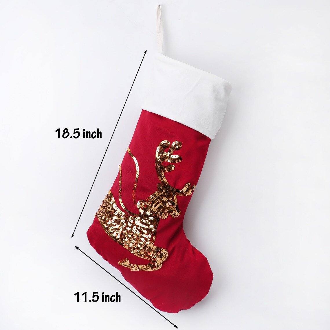 Personalised Christmas Stockings, Elegant first Xmas stocking with 2 name