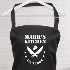 Personalised cooking apron for men, Let's cook kitchen gift for him, uncle, dad