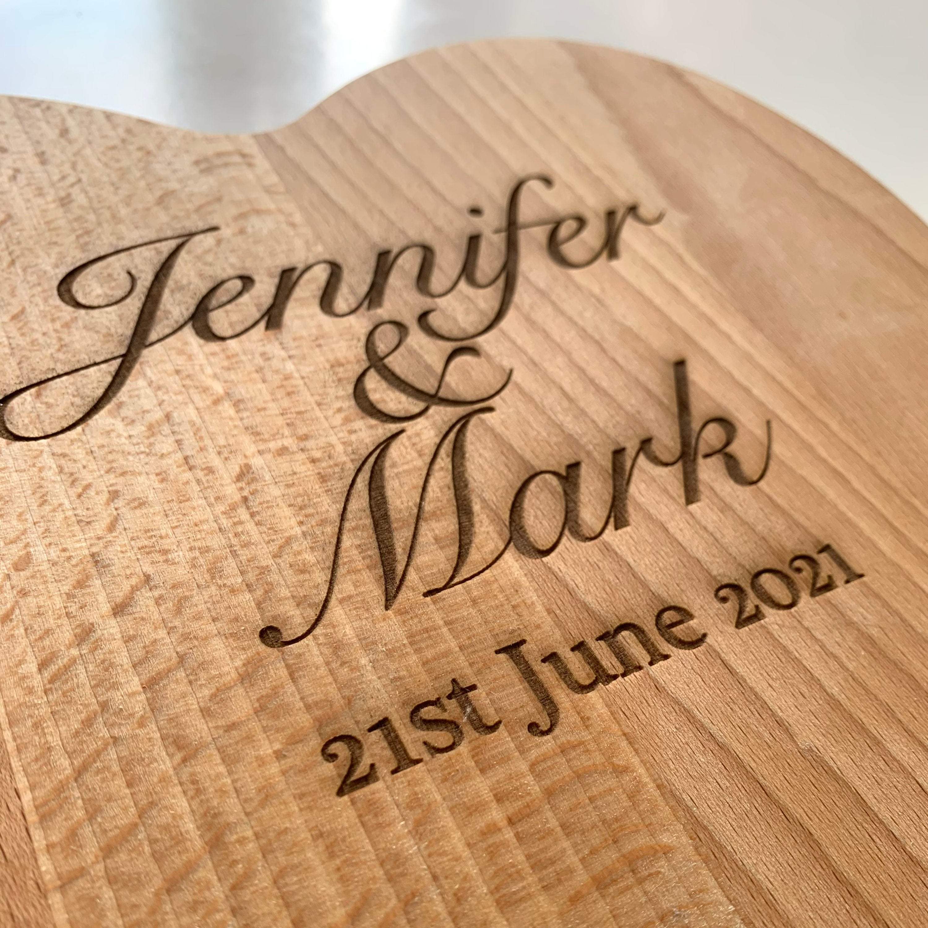 Personalised couple name engraved wooden chopping board, Cheese board, new home