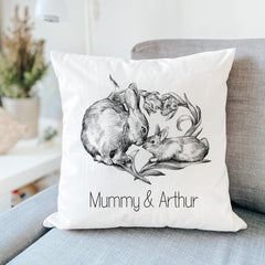 Personalised cushion for mum, Mother and daughter or son, Mother's Day Gift with child name
