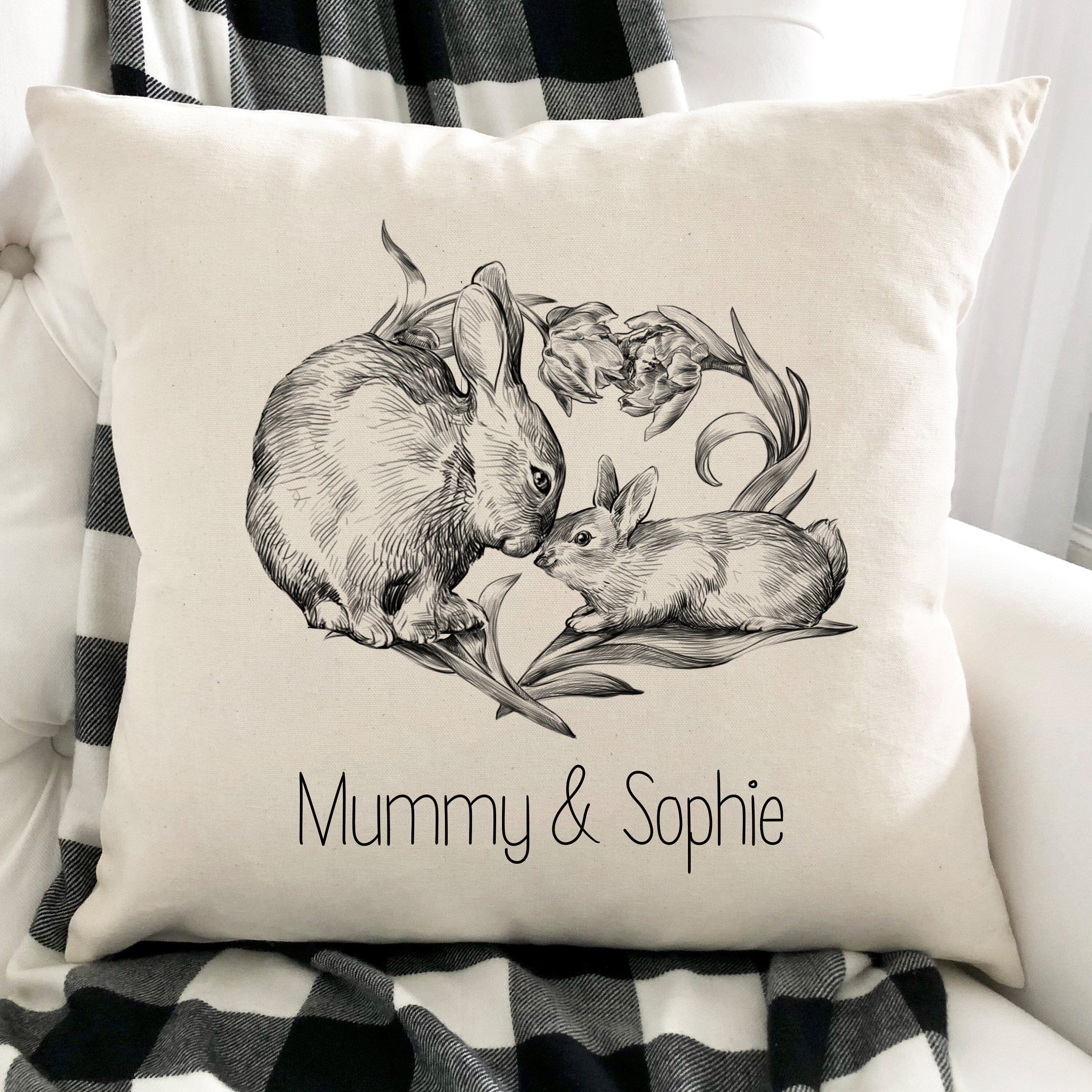Personalised cushion for mum, Mother and daughter or son, Mother's Day Gift with child name