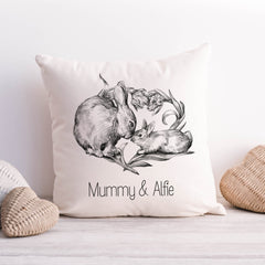 Personalised cushion for mum, Mother and daughter or son, Mother's Day Gift with child name
