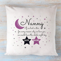 Personalised cushion for nanny, Mother's Day gift for grandma