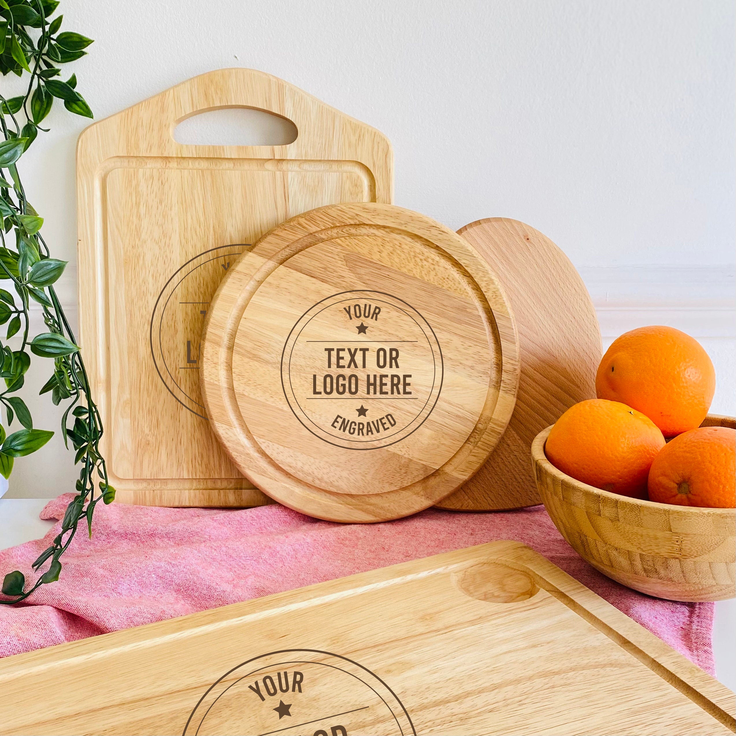 Personalised Custom Engraved Wooden Chopping Board, Your Text Or Your Logo, Meat Board, Gift For Him Her