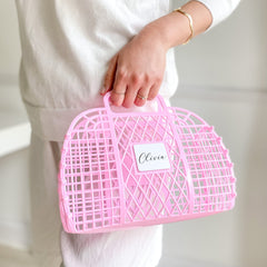 Personalised Cute Mini Flower Girl Jelly Bag, Flower Girls Gift Bag, Flower Girl Keepsake, Wedding Gift For Little Girl