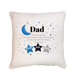 Personalised dad cushion with children names, Little stars, Personalised Father's Day Gift with names, Gift for daddy