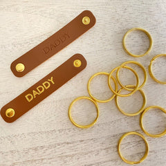 Personalised Dad Photo Keyring, Leather Photo Keychain, Father's Day gift for him, Gift for daddy