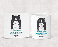 Personalised daddy bear mug, Gift for dad, Father's day present