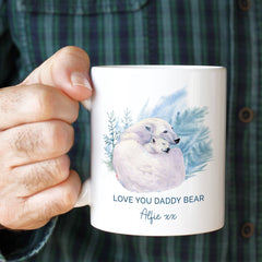 Personalised Daddy Bear Mug With Name, Gift For Dad, Father'S Day Gift Papa Dada Bear, First Fathers Day Present