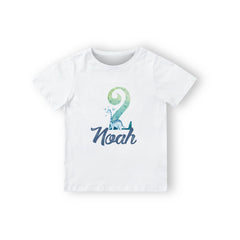 Personalised Dinosaur Kids Birthday T-Shirt, Pink Or Blue Options, Boy Girl Tshirt Top With Name