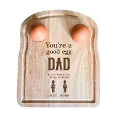 Personalised Dippy Egg Board With Name, Gift For Dad Grandad Uncle, First Father'S Day Christmas