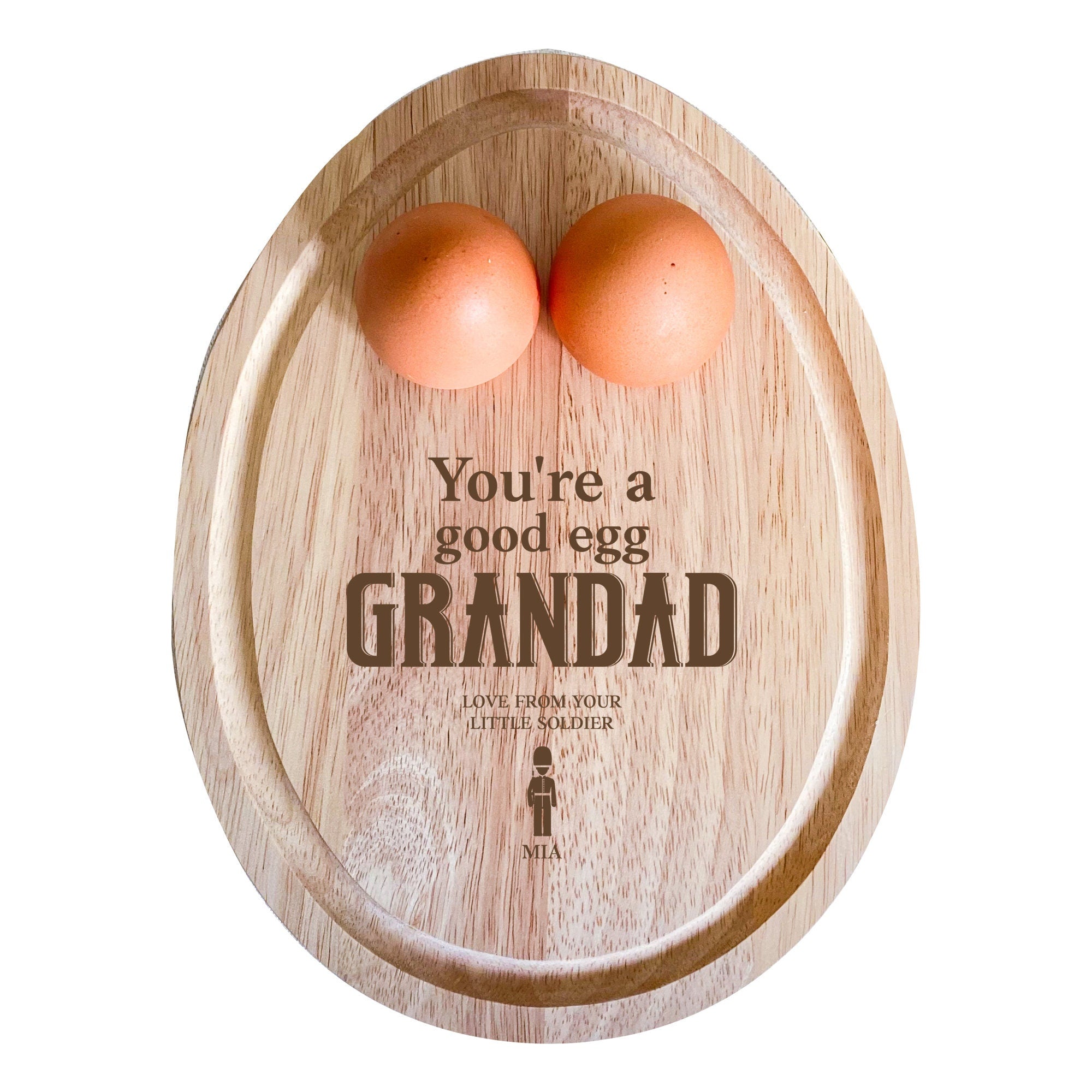 Personalised Dippy Egg Board With Name, Gift For Dad Grandad Uncle, First Father'S Day Christmas
