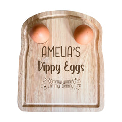 Personalised Dippy Egg Board With Name, Gift For Kids, Christmas And Birthday For Son Daughter