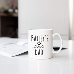 Personalised dog dad mug with a dog name, Father's Day gift, Dog lover birthday gift