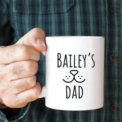 Personalised dog dad mug with a dog name, Father's Day gift, Dog lover birthday gift