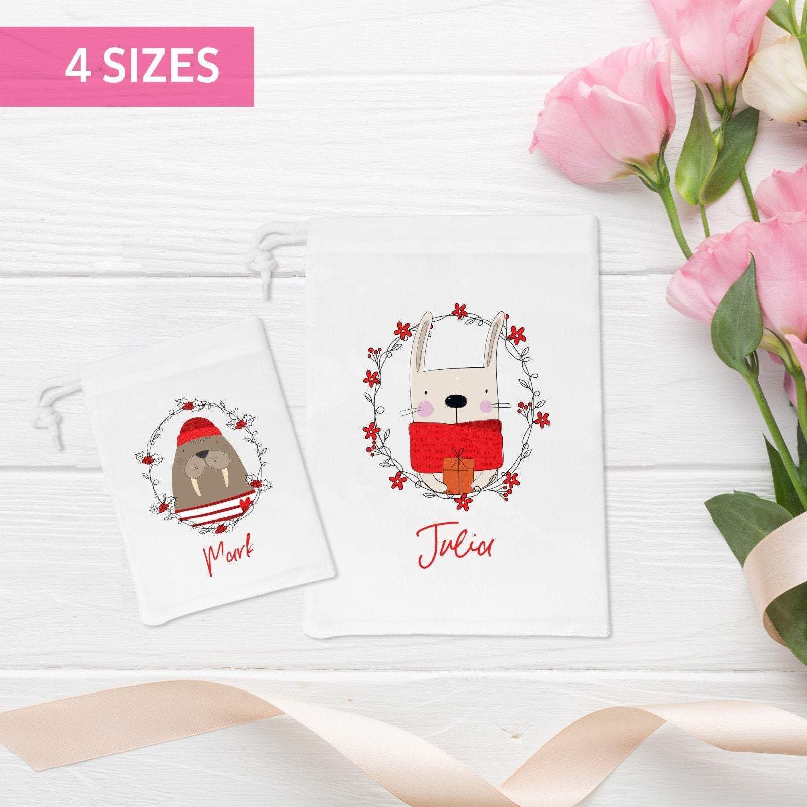 Personalised drawstring bag Easy way to wrap your gifts Christmas favor bag