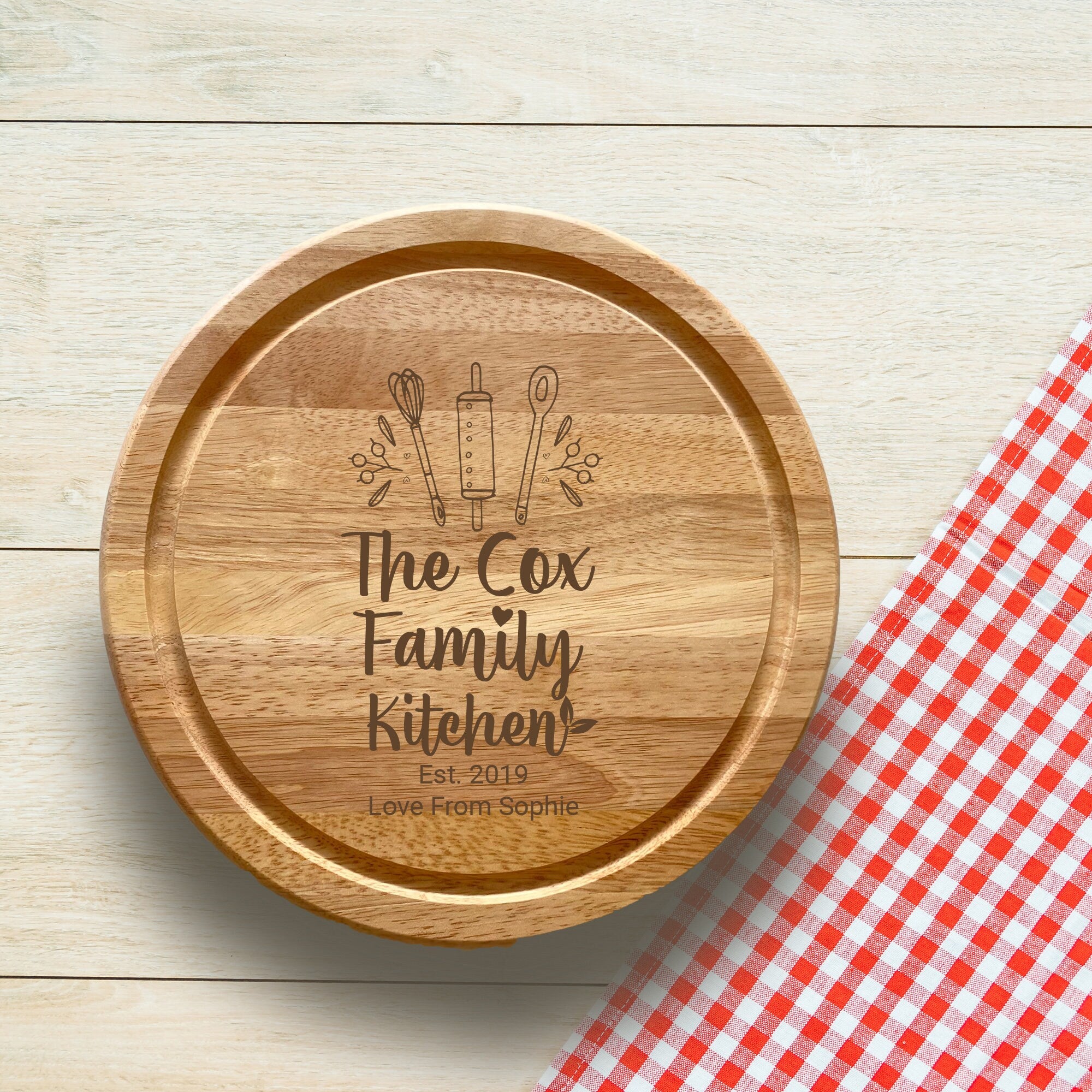 Personalised Engraved Wooden Chopping Board, Christmas Gift, Meat Board, Mother'S Day Father'S Day Birthday Present