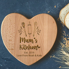 Personalised Engraved Wooden Chopping Board, Gift For Mum Dad Cheese Board, Mother'S Day Father'S Day