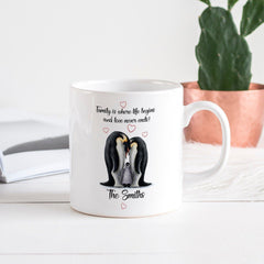 Personalised Family is Where life begins and love never ends mug, Valentines gift