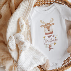 Personalised First Christmas bodysuit Eco-sustainable My 1st Xmas outfit Baby's first Christmas