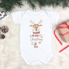 Personalised First Christmas bodysuit Eco-sustainable My 1st Xmas outfit Baby's first Christmas