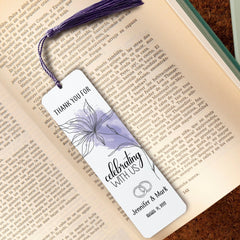Personalised Floral Wedding Bookmark With Tassel, Wedding Favour For Guests, Bridesmaid Gift