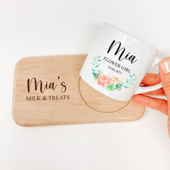 Personalised flower girl mug, Wedding gift for flower girl or little Bridesmaids