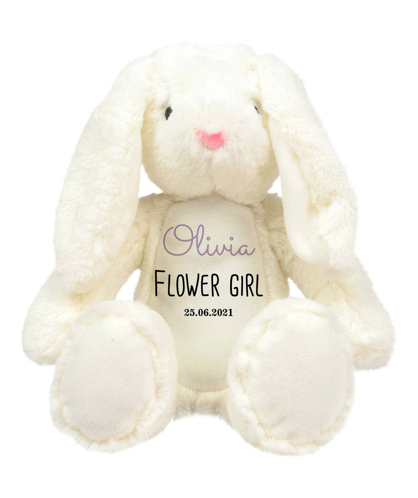 Personalised flower girl, page boy soft toy, page boy gift, Teddy plush