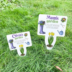 Personalised Garden Sign, Gift for her him, Grandma's Mum's Dad's Garden Decor Sign with Floral design