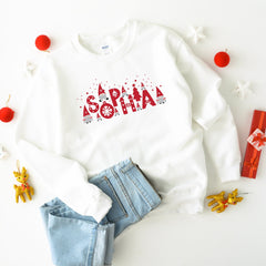 Personalised Gnome Christmas family jumper, Gift for him or her, Sweatshirt with gnomes, Nordic style SCANDINAVIAN