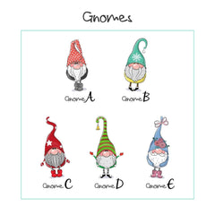 Personalised gnomes Matching couple aprons , SET of 2, Wife and husband Christmas aprons