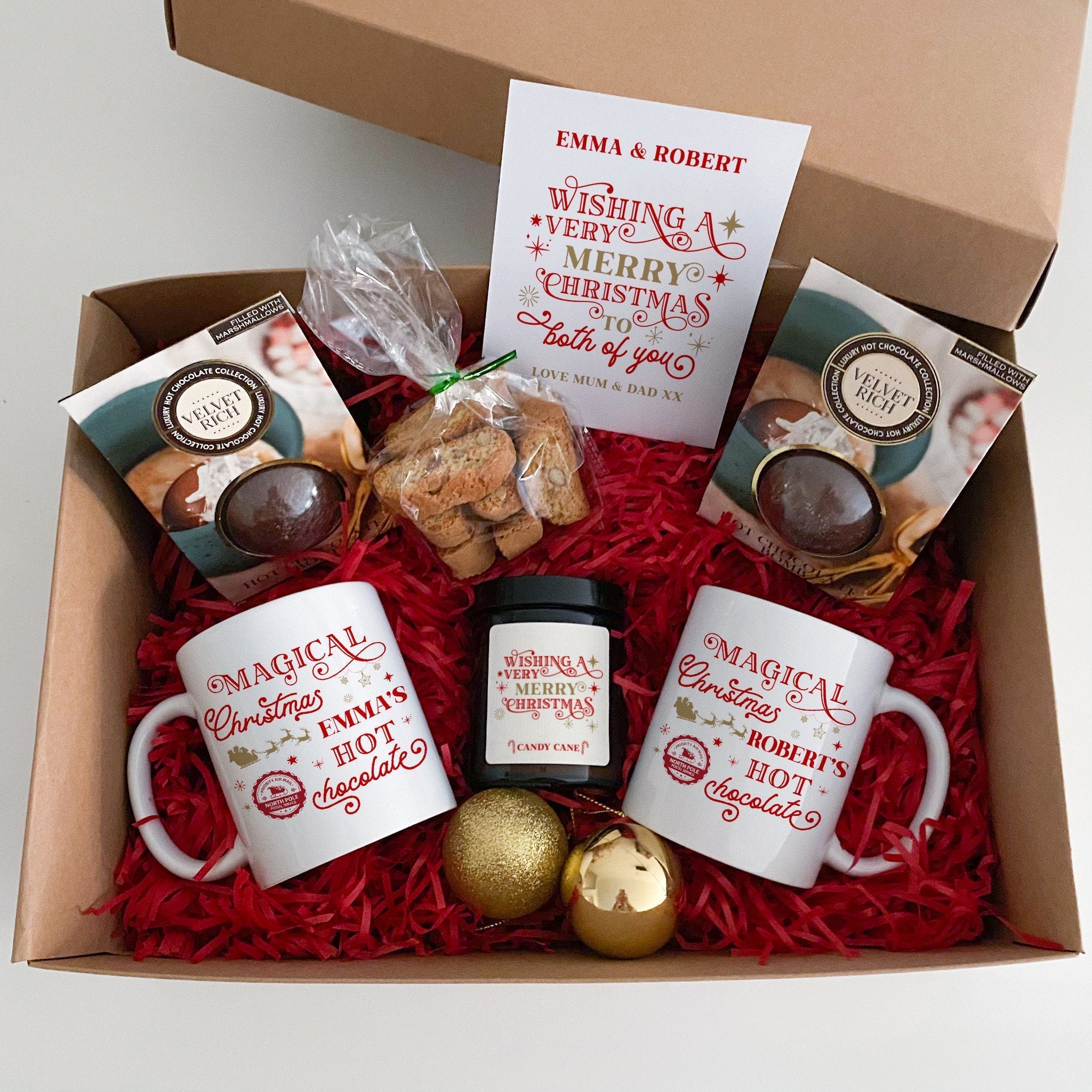 Personalised Hot Chocolate Gift Set, Chocolate Bomb with