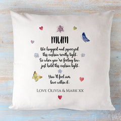Personalised Hug Cushion Cover, SUITABLE Grandma Auntie Mum Mummy Nanny Gift
