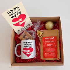 Personalised Hug in a Mug Gift Set, Tea lover Gift for Him and Her, This Box Contains A Big Hug