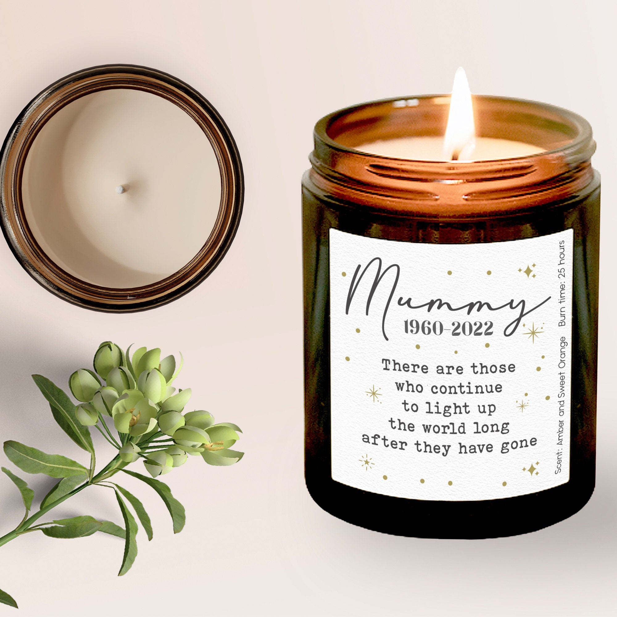 Personalised In Loving Memory Candle, Condolence Candle, Remembrance Gift For Funeral Anniversary