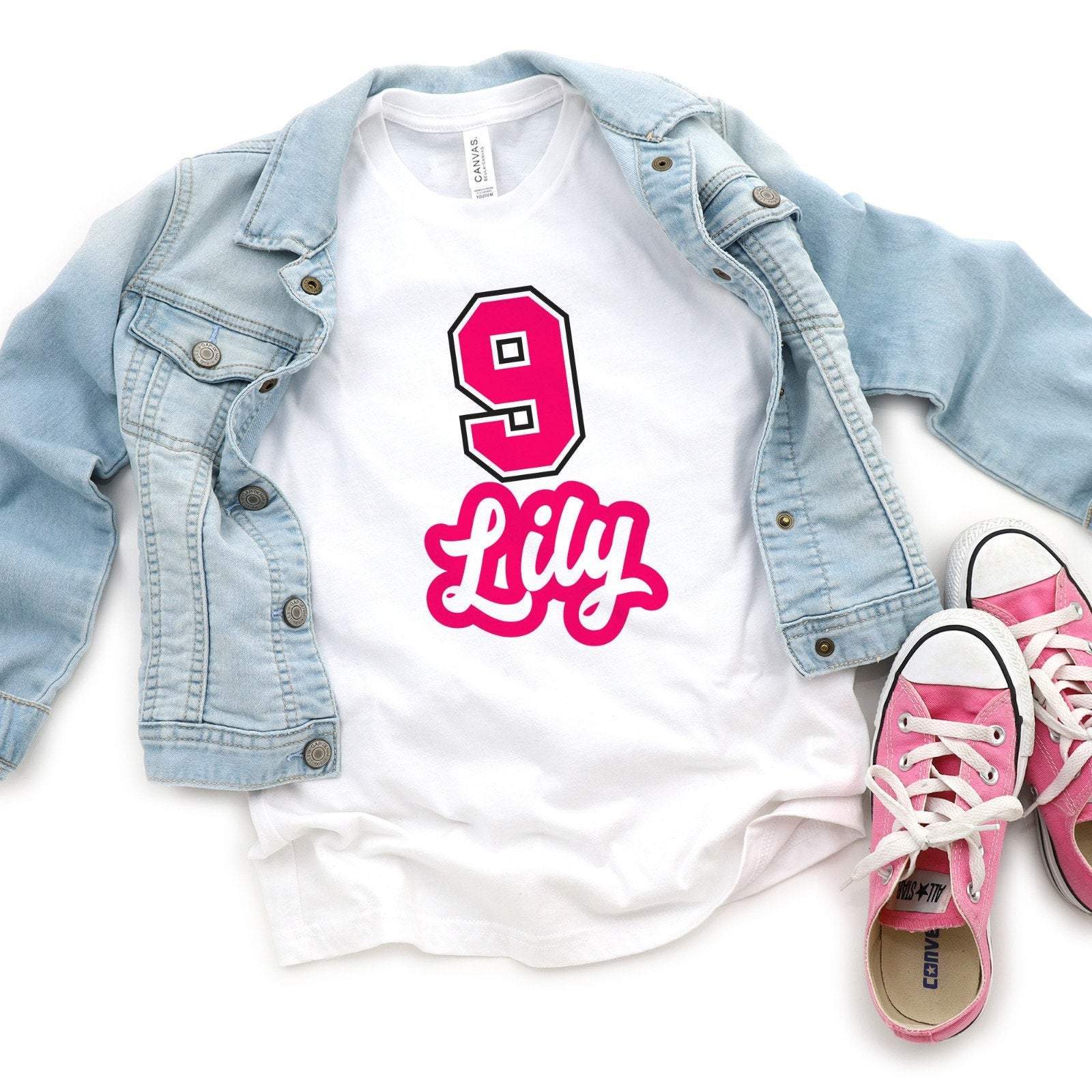 Personalised kids birthday t-shirt, childrens top, boys t-shirt, girls t-shirt