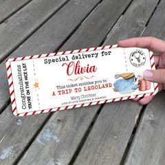 Personalised Kids Christmas Gift METAL CARD, Christmas voucher card, Xmas Token for kids