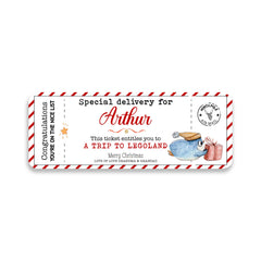 Personalised Kids Christmas Gift METAL CARD, Christmas voucher card, Xmas Token for kids